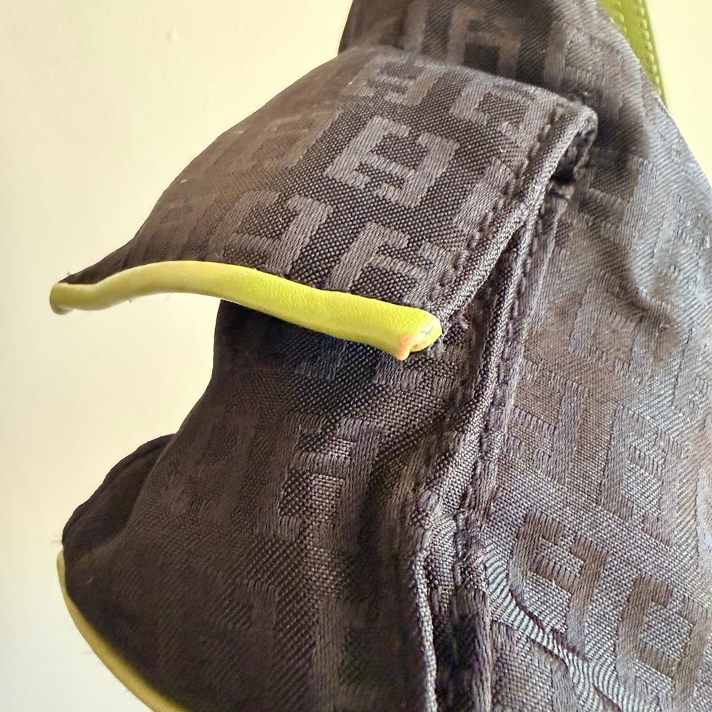 2k Chateau Black Monogram Belt Bag with Olive Strap (Baguette inspo) - Picture 10 of 14